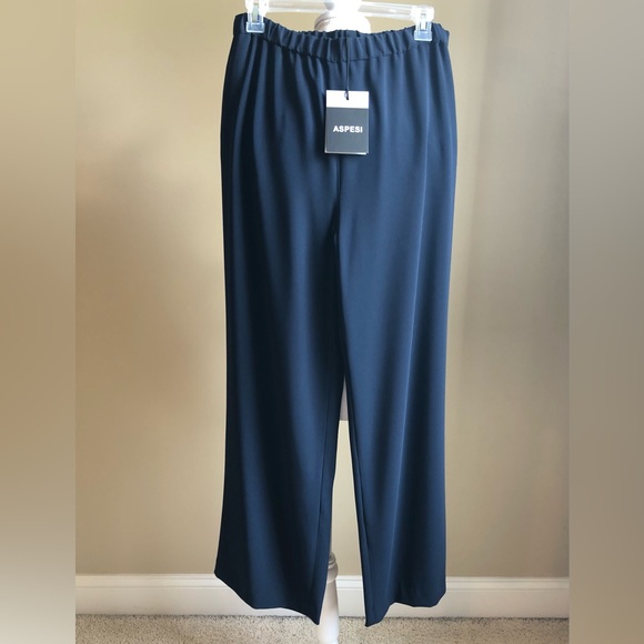 Aspesi Elastic Waist Long Trouser NWT in Navy - Picture 1 of 8